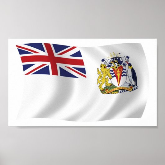 Affiche de l'impression du drapeau de l'Antarctiqu (Devant)