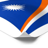 Affiche de l'impression du drapeau des Îles Marsha (Coin)
