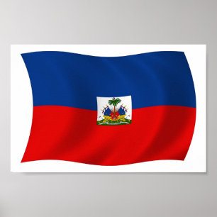 Affiche de l'impression du drapeau d'Haïti