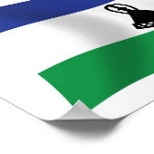 Affiche de l'impression du drapeau du Lesotho (Coin)