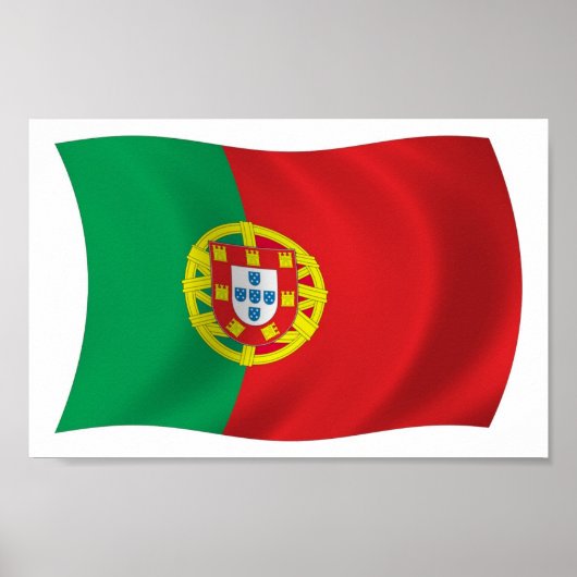 Affiche de l'impression du drapeau du Portugal (Devant)