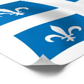 Affiche de l'impression du drapeau du Québec (Coin)