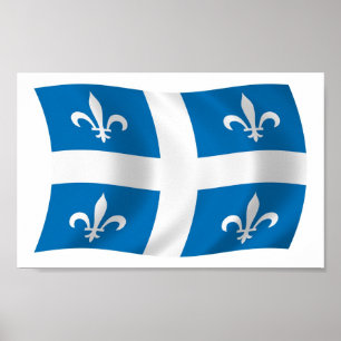 Affiche de l'impression du drapeau du Québec
