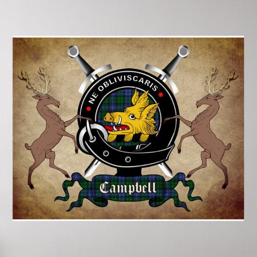 Affiche de l'insigne Campbell Clan (Devant)