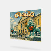 Affiche de l'Institut d'Art de Chicago en hiver (Angle)