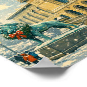 Affiche de l'Institut d'Art de Chicago en hiver (Coin)