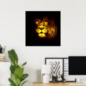 Affiche de lion imprimée (Bureau à domicile)