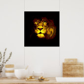 Affiche de lion imprimée (Cuisine)
