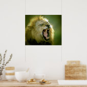 Affiche de lion rugissant (Cuisine)