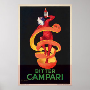 Affiche de liqueur Campari vintage nourriture et b