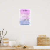 Affiche de liste de prix à l'aquarelle moderne (Cuisine)