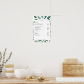 Affiche de liste de prix feuillue (Cuisine)