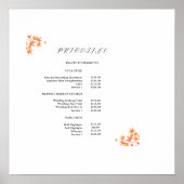 Affiche de liste de prix moderne (Devant)