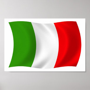 Affiche de l'Italie avec drapeau à imprimer