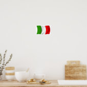 Affiche de l'Italie avec drapeau à imprimer (Cuisine)