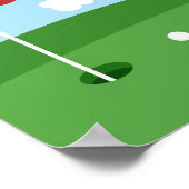 Affiche de livre d'or de golf - 50 signatures (Coin)