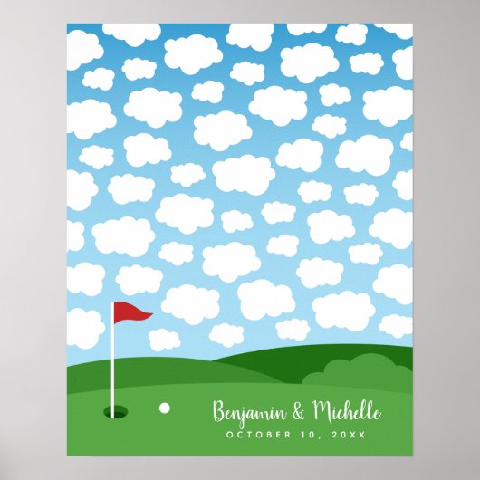 Affiche de livre d'or de golf - 50 signatures (Devant)