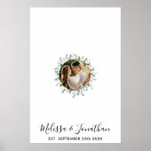 Affiche de livre d'or de mariage avec photo d'euca (Devant)