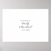 Affiche de livre d'or de mariage moderne (Devant)