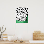 Affiche de livre d'or Notes de Musique - 50 espace (Cuisine)