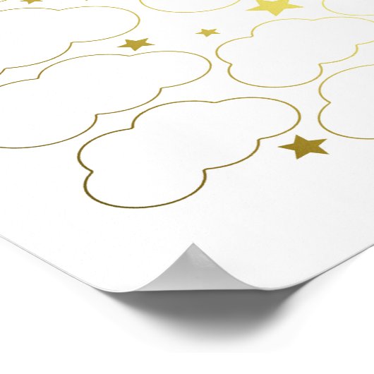 Affiche de livre d'or pour Baby Shower - Envoyé du (Coin)