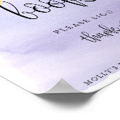 Affiche de livre d'or pour Baby Shower Purple Over (Coin)