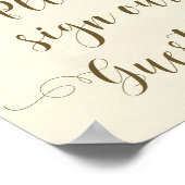 Affiche de livre d'or pour invités de mariage flor (Coin)