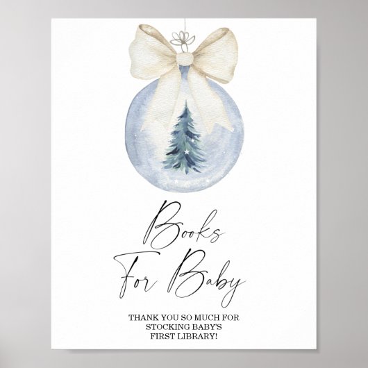 Affiche de livres aquarelle hiver pour bébé (Devant)