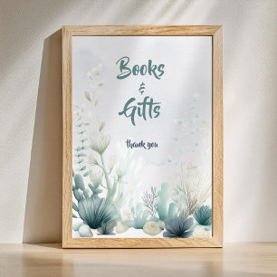 Affiche de Livres et Cadeaux pour Baby Shower Sea 