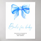 Affiche de livres pour bébé avec un nœud bleu (Devant)