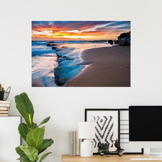 Affiche de l'océan bleu (Bureau à domicile)