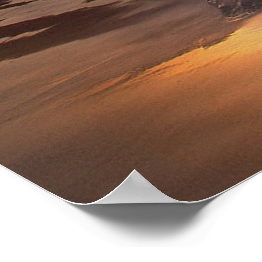 Affiche de l'océan orange (Coin)