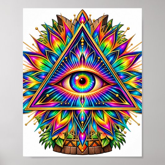 Affiche de l'œil de soleil prismatique (Devant)