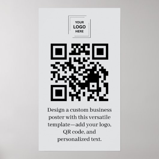 Affiche de logo d'entreprise de code QR profession (Devant)