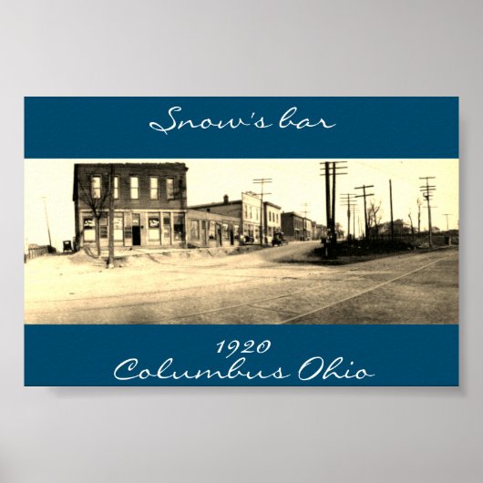 Affiche de l'Ohio du bar à neige Columbus (Devant)