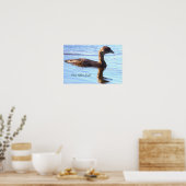Affiche de l'oiseau Grèbe à bec bigarré (Cuisine)