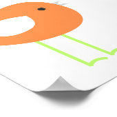 Affiche de l'oiseau orange mignon (Coin)