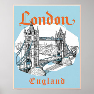 Affiche de Londres, Angleterre