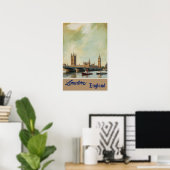 Affiche de Londres, Angleterre (Bureau à domicile)