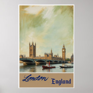 Affiche de Londres, Angleterre