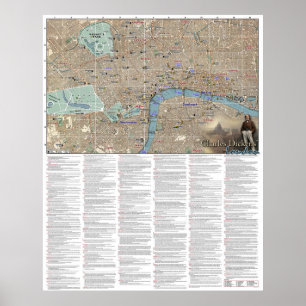Affiche de Londres de Charles Dickens