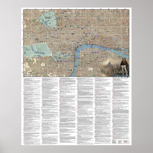 Affiche de Londres de Charles Dickens (Devant)