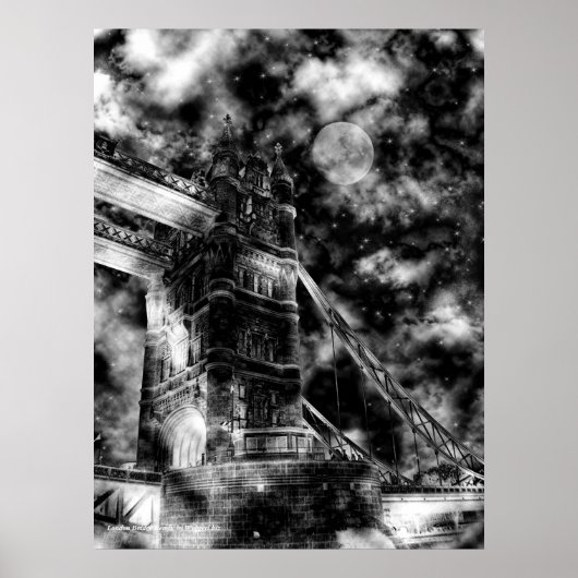 Affiche de Londres Pont Dark Remix (Devant)