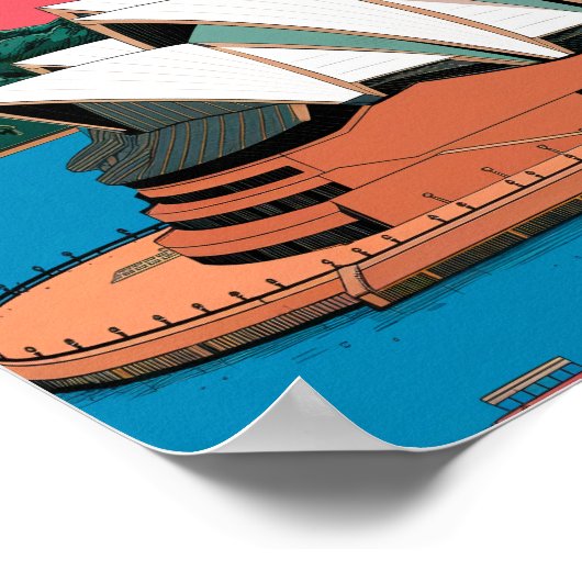 Affiche de l'Opéra de Sydney (Coin)