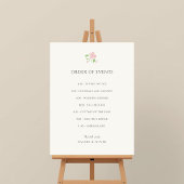 Affiche de l'ORDRE DES ÉVÉNEMENTS de mariage chic 