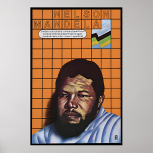 Affiche de l'OSPAAAL Afrique du Sud Nelson Mandela