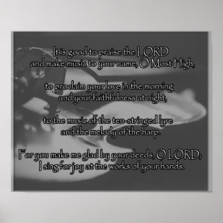 affiche de louange de la salle de musique