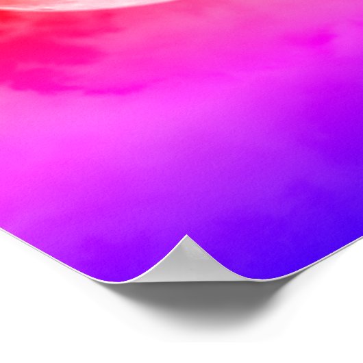 affiche de loup couché de soleil (Coin)