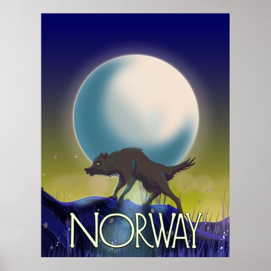 Affiche de loup de Norvège (Devant)