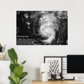 Affiche de l'ouragan Irma sur les images satellite (Bureau à domicile)